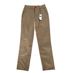 KLOTH Women's Tan Straight Leg Stretch Work Wear Uniform Pants Size 4